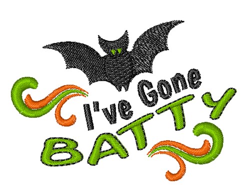 Ive Gone Batty Machine Embroidery Design