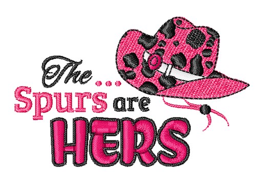 Spurs Are Hers Machine Embroidery Design