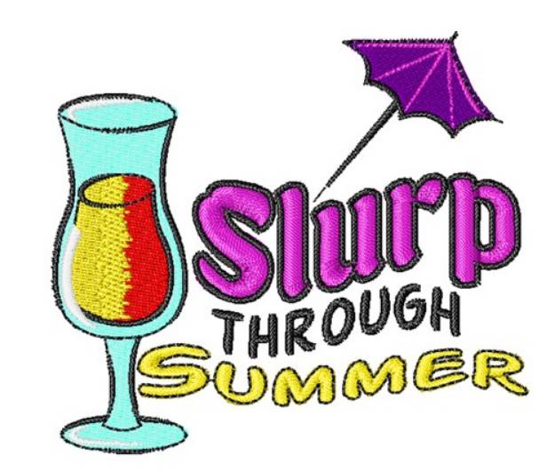 Picture of Slurp Through Summer Machine Embroidery Design