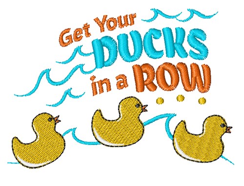 Ducks In A Row Machine Embroidery Design