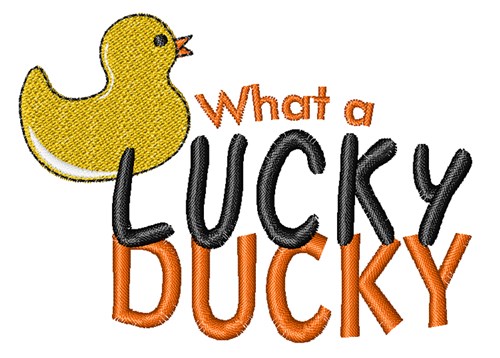 Lucky Ducky Machine Embroidery Design
