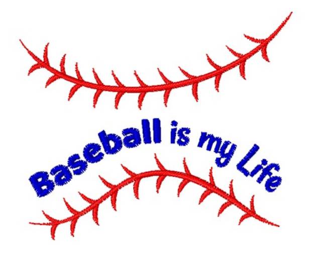 Picture of Baseball  Life Machine Embroidery Design