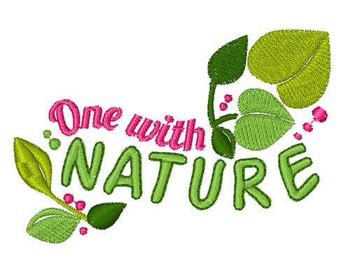 One With Nature Machine Embroidery Design