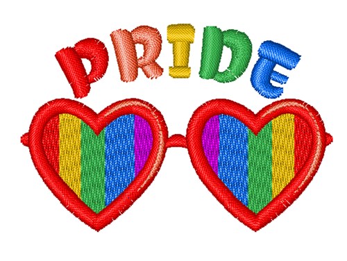 Pride Glasses Machine Embroidery Design