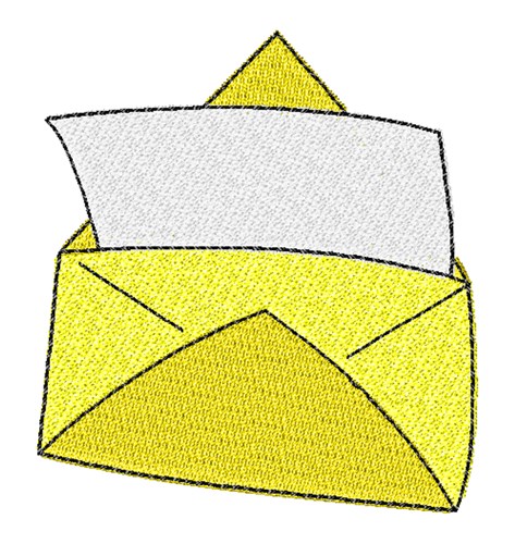 Letter In Envelope Machine Embroidery Design