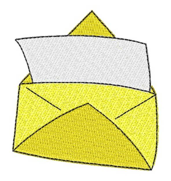 Picture of Letter In Envelope Machine Embroidery Design