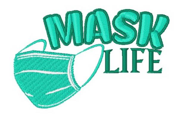 Picture of Mask Life Machine Embroidery Design
