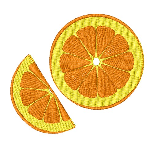 Orange Slice Machine Embroidery Design