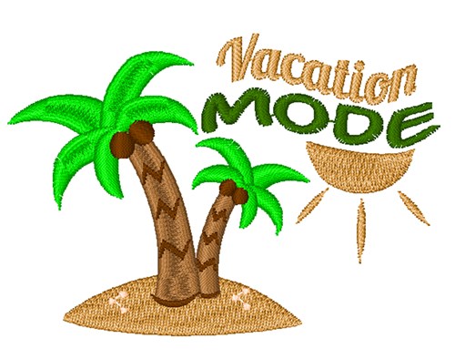 Vacation Mode Machine Embroidery Design