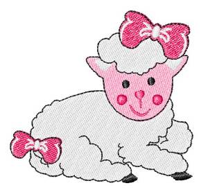Picture of Pink Lamb Machine Embroidery Design
