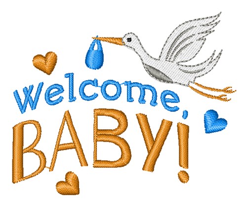Welcome Baby Machine Embroidery Design