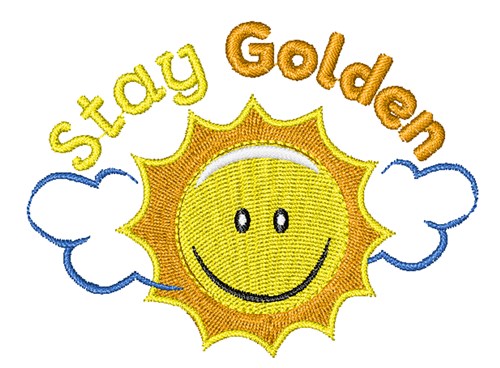 Stay Golden Machine Embroidery Design
