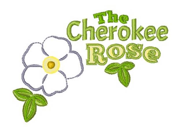Picture of The Cherokee Rose Machine Embroidery Design