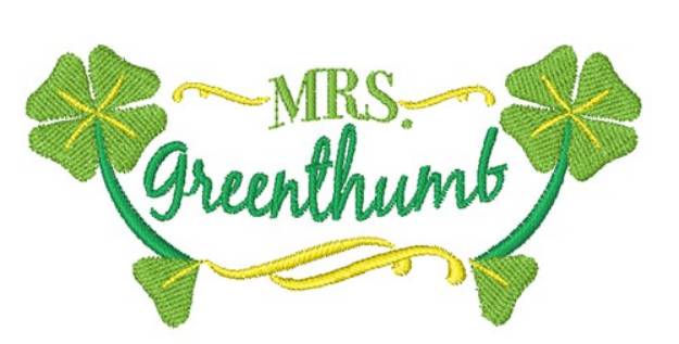 Picture of Mrs Greenthumb Machine Embroidery Design