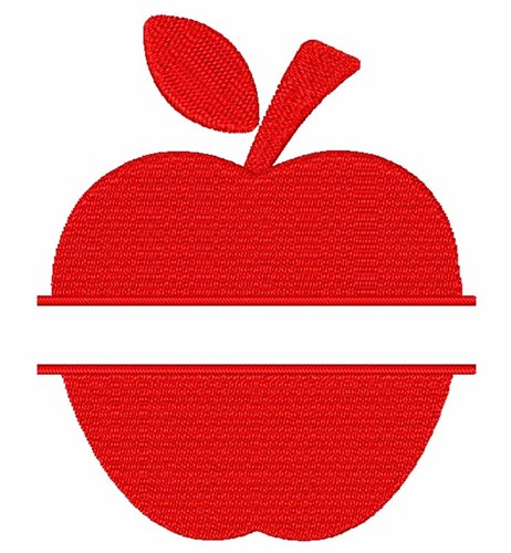 Apple Name Drop Machine Embroidery Design