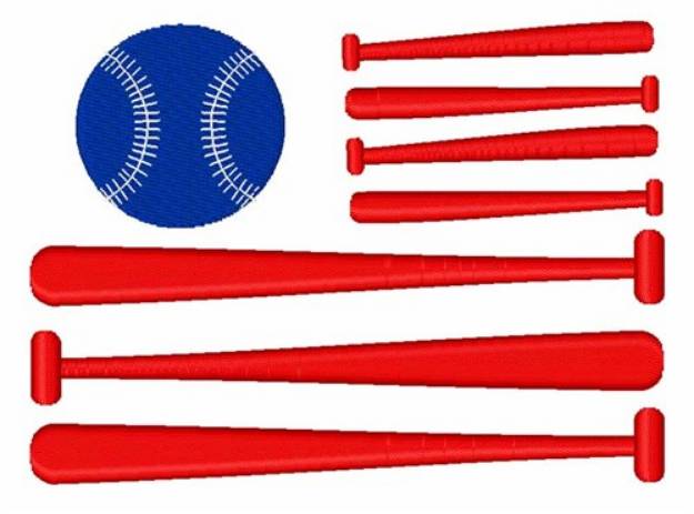Picture of Baseball American Flag