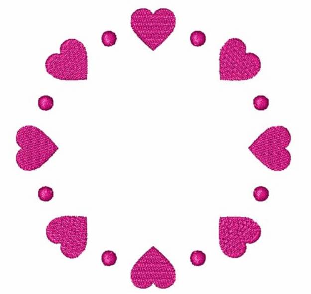 Picture of Valentines Hearts & Dots Machine Embroidery Design