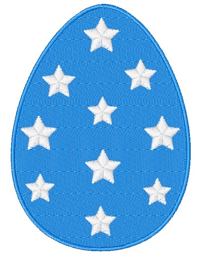 Easter Egg With Stars Machine Embroidery Design