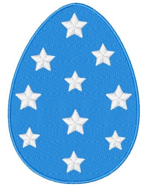 Picture of Easter Egg With Stars Machine Embroidery Design