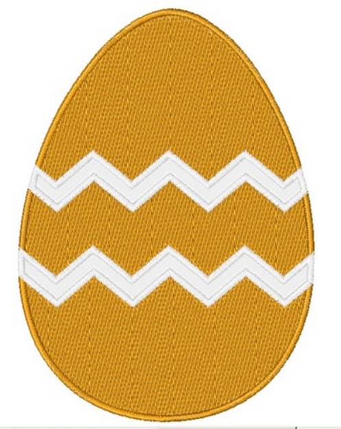 Picture of Easter Egg & Chevrons Machine Embroidery Design