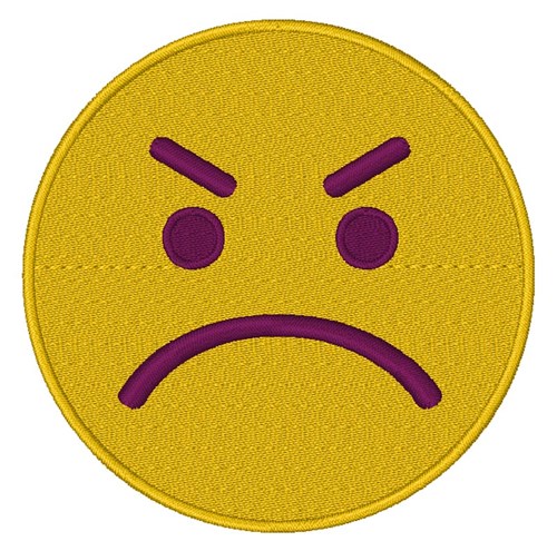 Angry Emoji Machine Embroidery Design