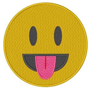 Picture of Tongue Out Emoji Machine Embroidery Design