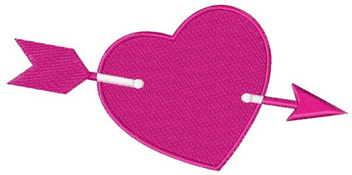 Valentines Day Heart & Arrow Machine Embroidery Design