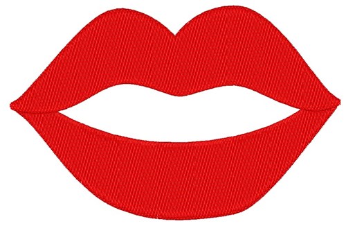 Parted Red Lips Machine Embroidery Design