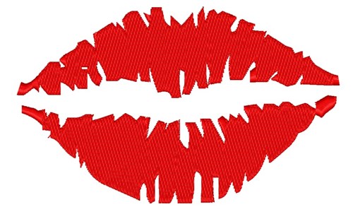 Distressed Red lips Machine Embroidery Design