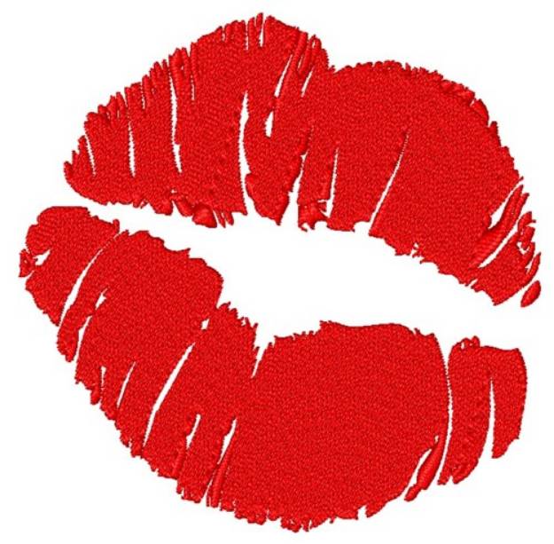 Picture of Puckered Red Lips Machine Embroidery Design
