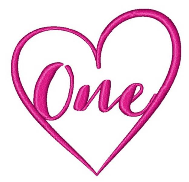 Picture of Birthday Heart One Machine Embroidery Design