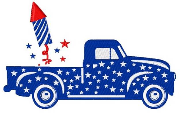 Picture of Patriotic Vintage Pick Up Machine Embroidery Design