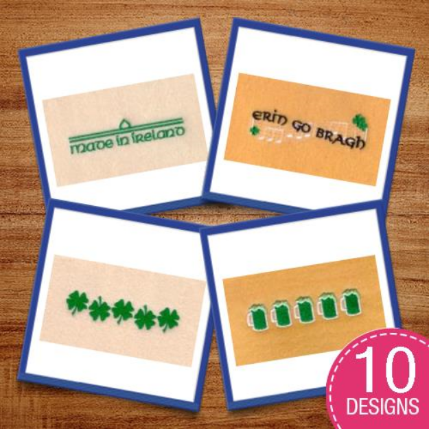 Picture of St. Patricks Day Pocket Toppers Embroidery Design Pack