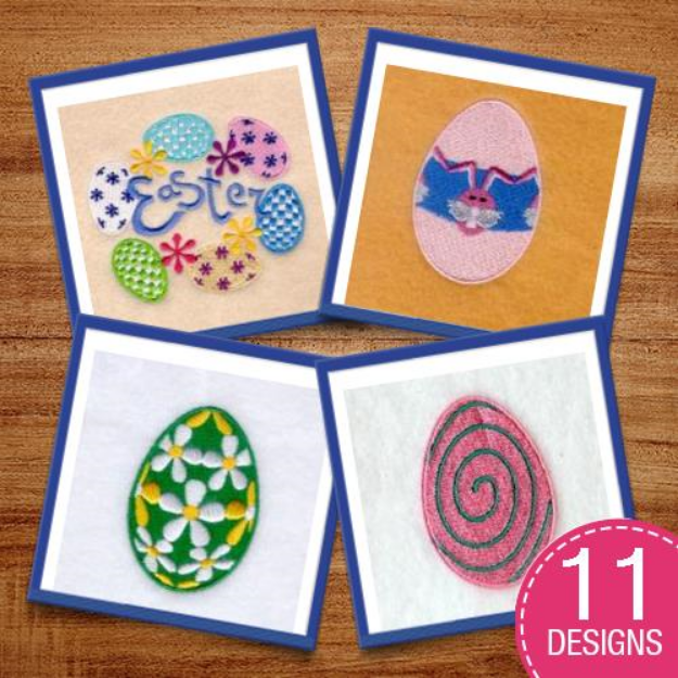 Picture of Funky Easter Eggs Embroidery Design Pack
