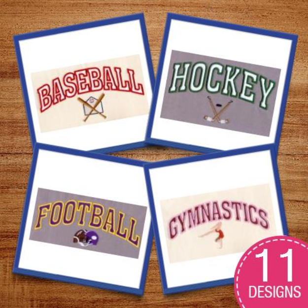 Picture of Sports Applique Embroidery Design Pack