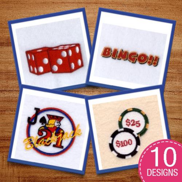 Picture of Casino Fun & Games Embroidery Design Pack