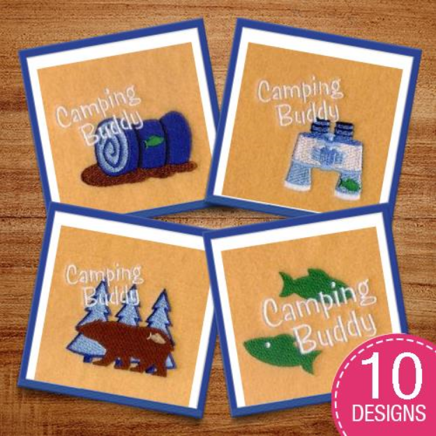 Picture of Boys Camping Buddy Embroidery Design Pack