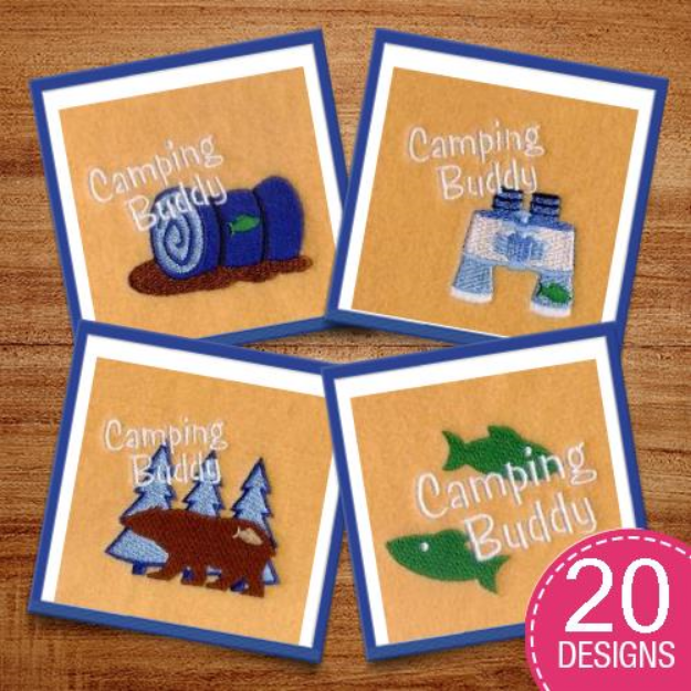 Picture of Camping Buddies Embroidery Design Pack
