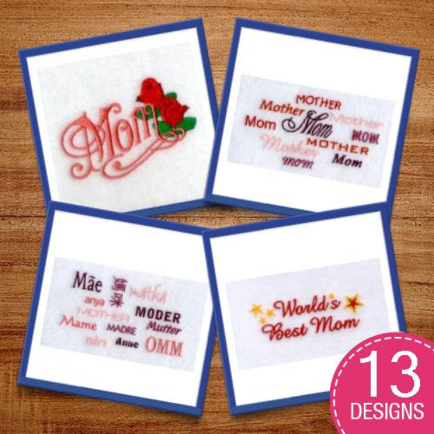 Picture of Happy Mothers Day Embroidery Design Pack