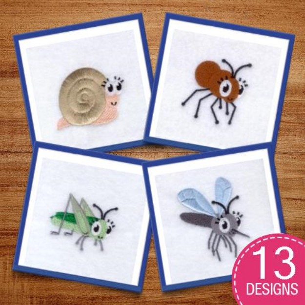 Picture of Buggy Insect Buddies Embroidery Design Pack