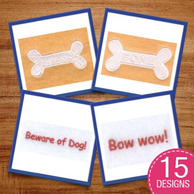 Picture of Dog Décor Embroidery Design Pack