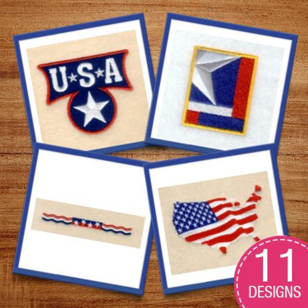 Picture of Patriotic Symbols Embroidery Design Pack
