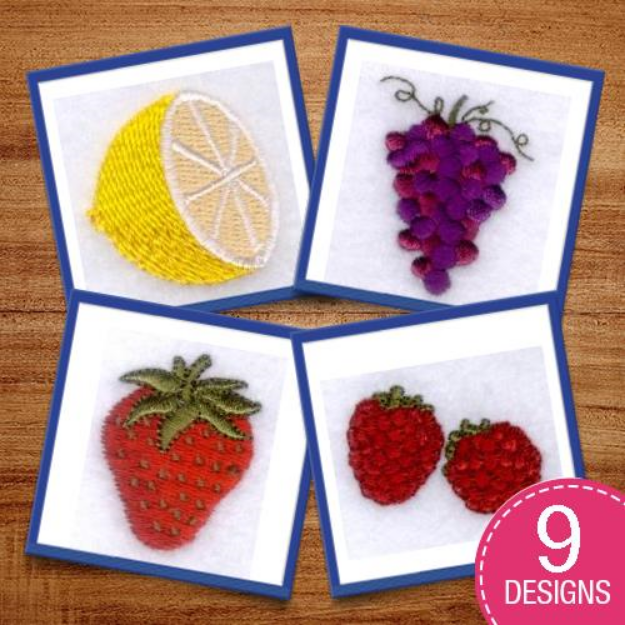 Picture of Decorative Fruits Embroidery Design Pack