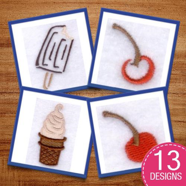 Picture of Ice Cream Treats Embroidery Design Pack