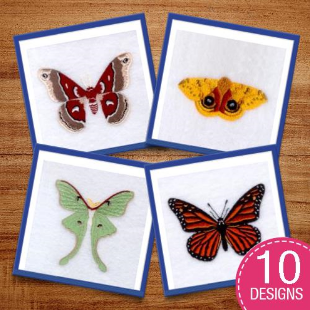 Picture of Butterfly & Moth Embroidery Design Pack