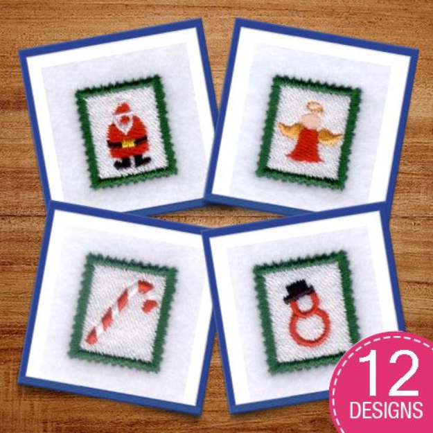 Picture of Christmas Stamps Embroidery Design Pack