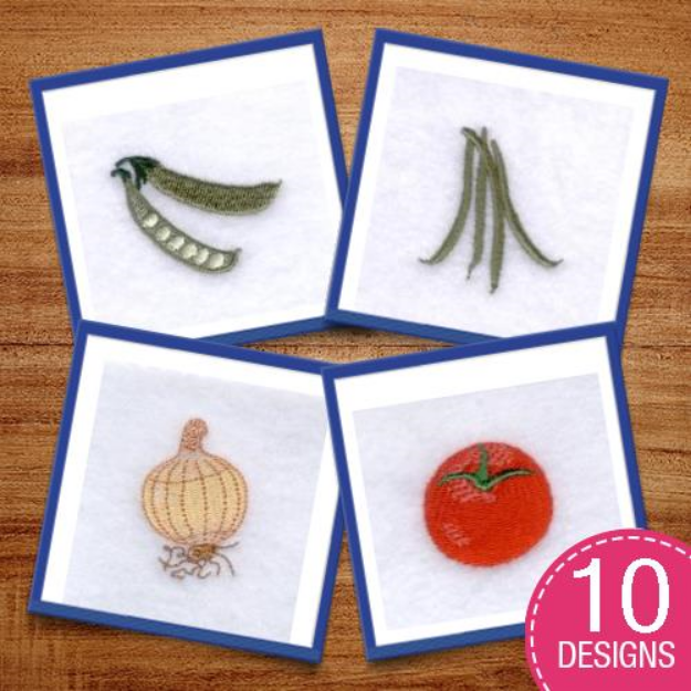 Picture of Decorative Vegetables Embroidery Design Pack
