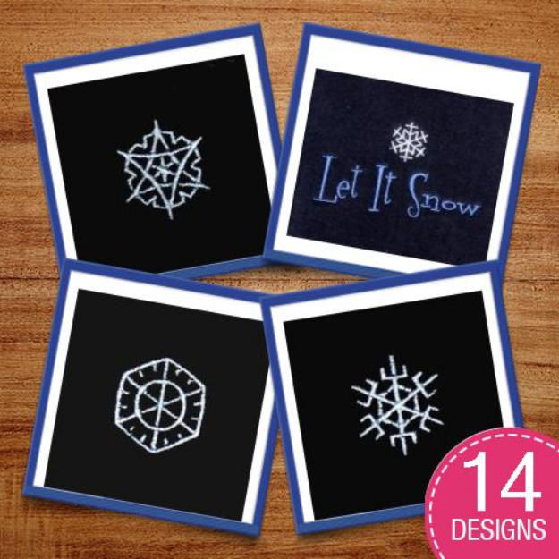 Picture of "Let it Snow" Embroidery Design Pack