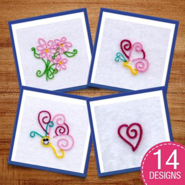 Picture of Spring Time Swirls Embroidery Design Pack