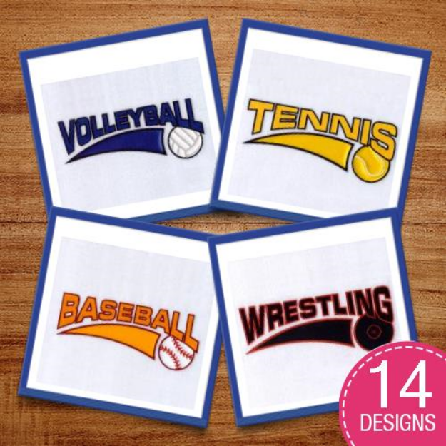 Picture of Sports Applique Embroidery Design Pack